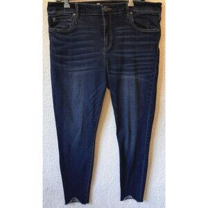 KUT‎ FROM THE KLOTH Women's 14 Stretch Ankle Skinny Jeans Dark Blue Wash Denim